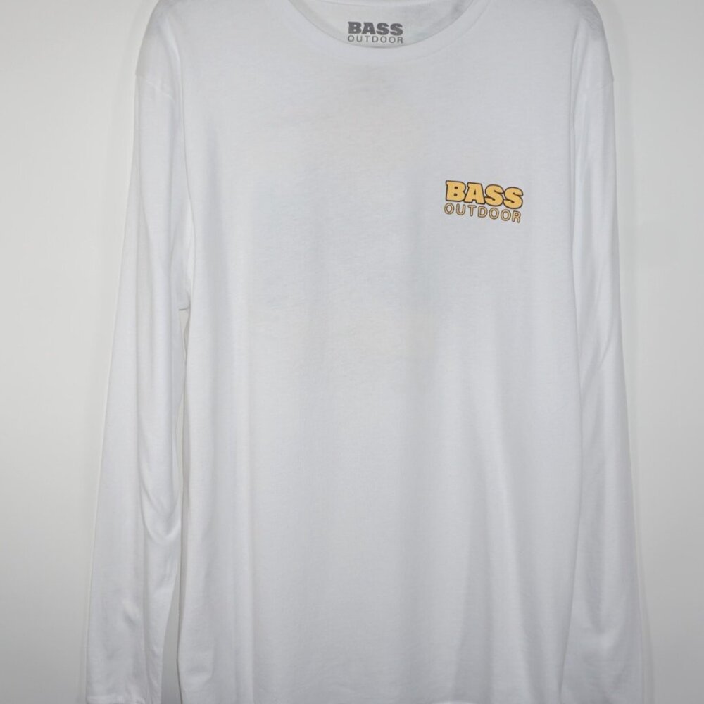 Bass Outdoor Men's White Marshmallow Mesa Path Long-Sleeve T-shirt 2X-LARGE